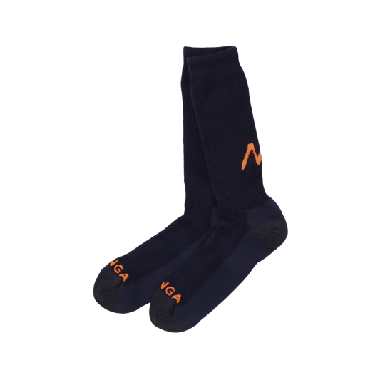 Nanga Wool Pile Compression Crew Socks Navy