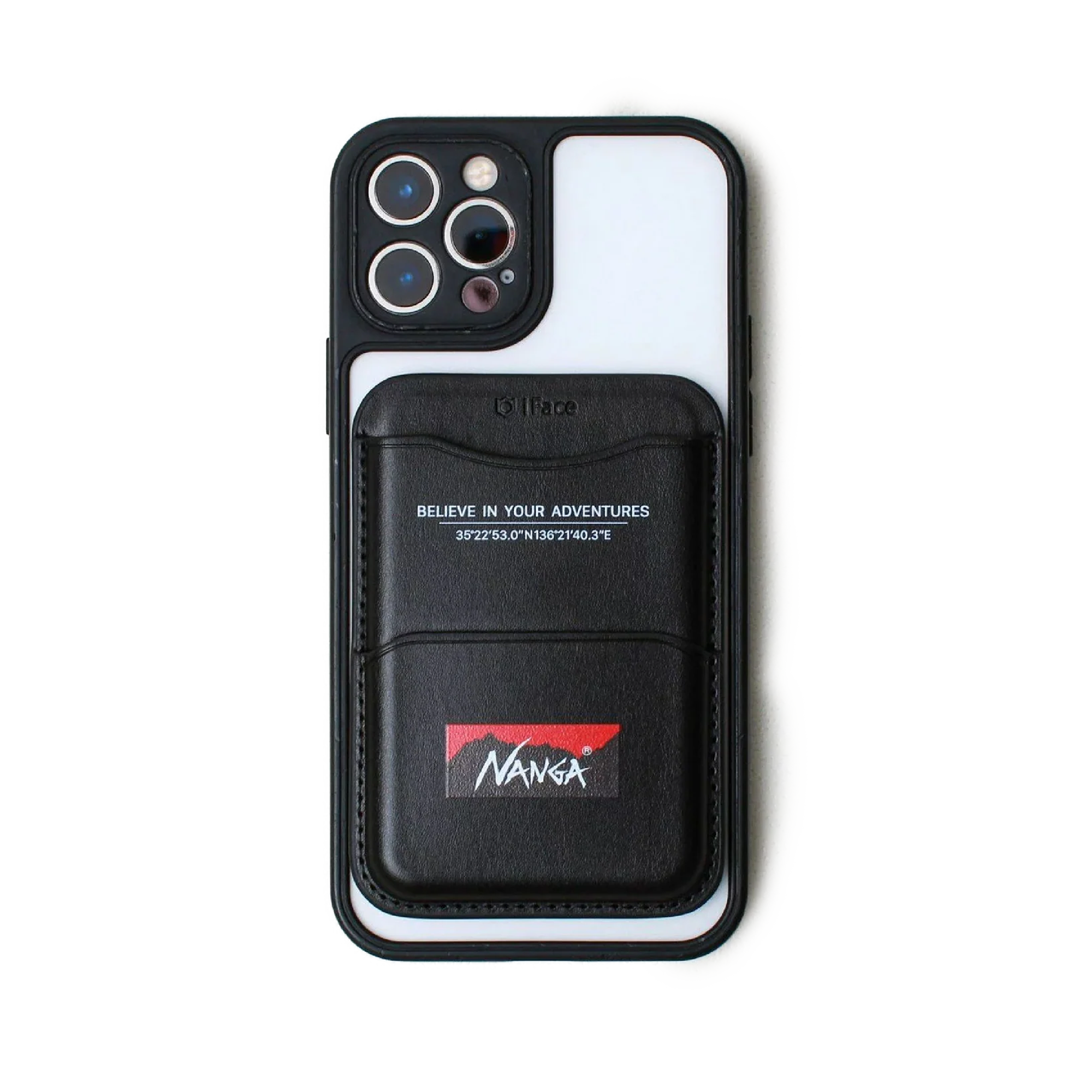 Nanga x iFace Logo Card Wallet Black
