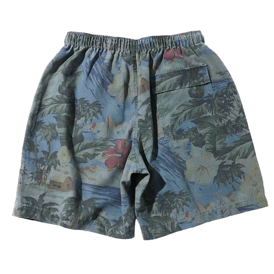 Nautica Japan Aloha Easy Shorts Palm Tree Pattern Navy