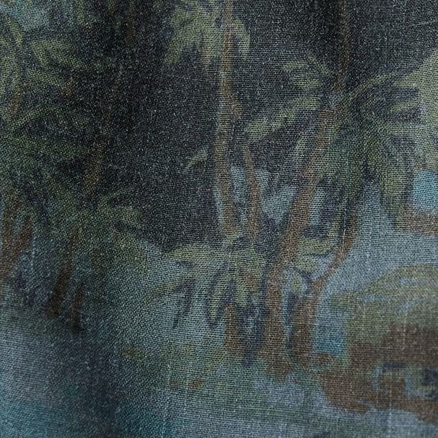 Nautica Japan Aloha Short Sleeve Shirts Palm Tree Pattern Navy