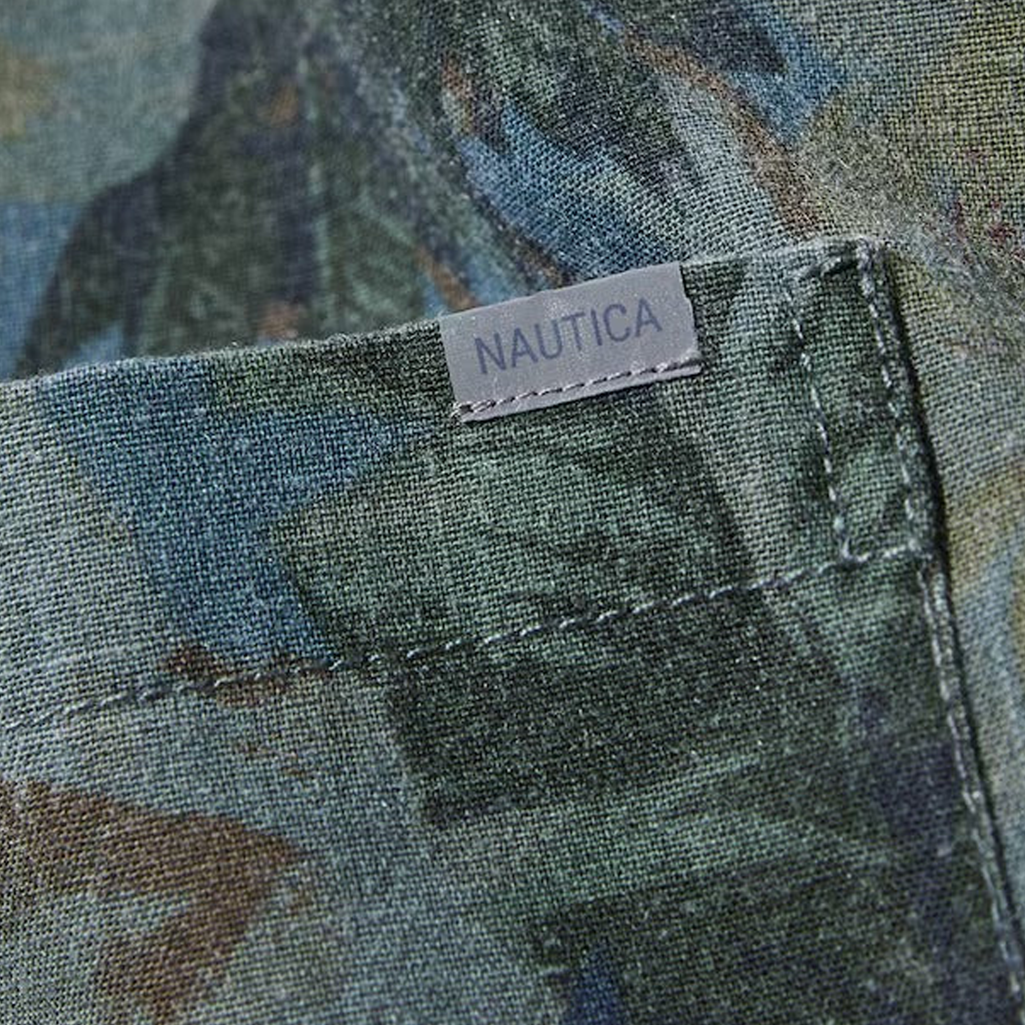 Nautica Japan Aloha Short Sleeve Shirts Palm Tree Pattern Navy