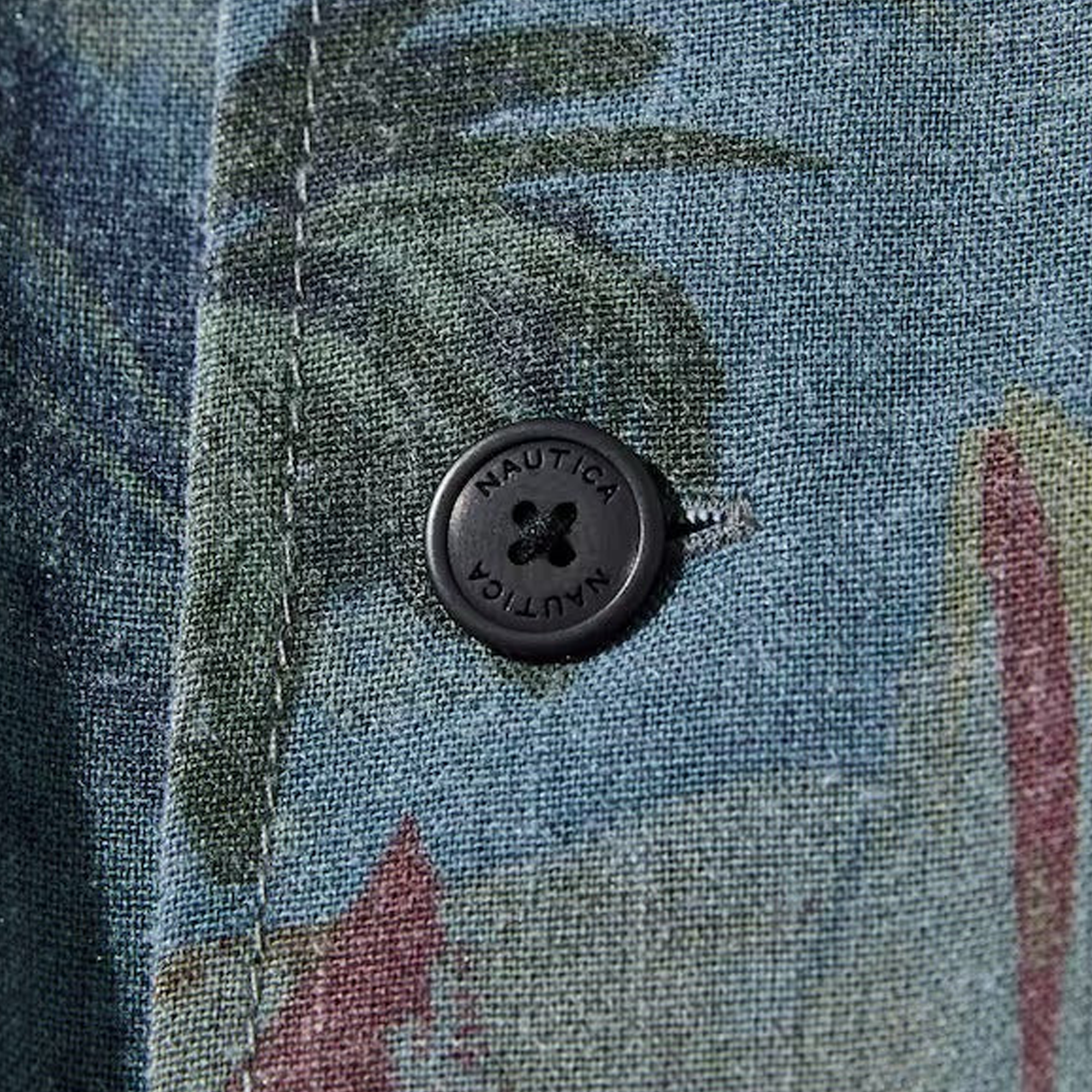 Nautica Japan Aloha Short Sleeve Shirts Palm Tree Pattern Navy