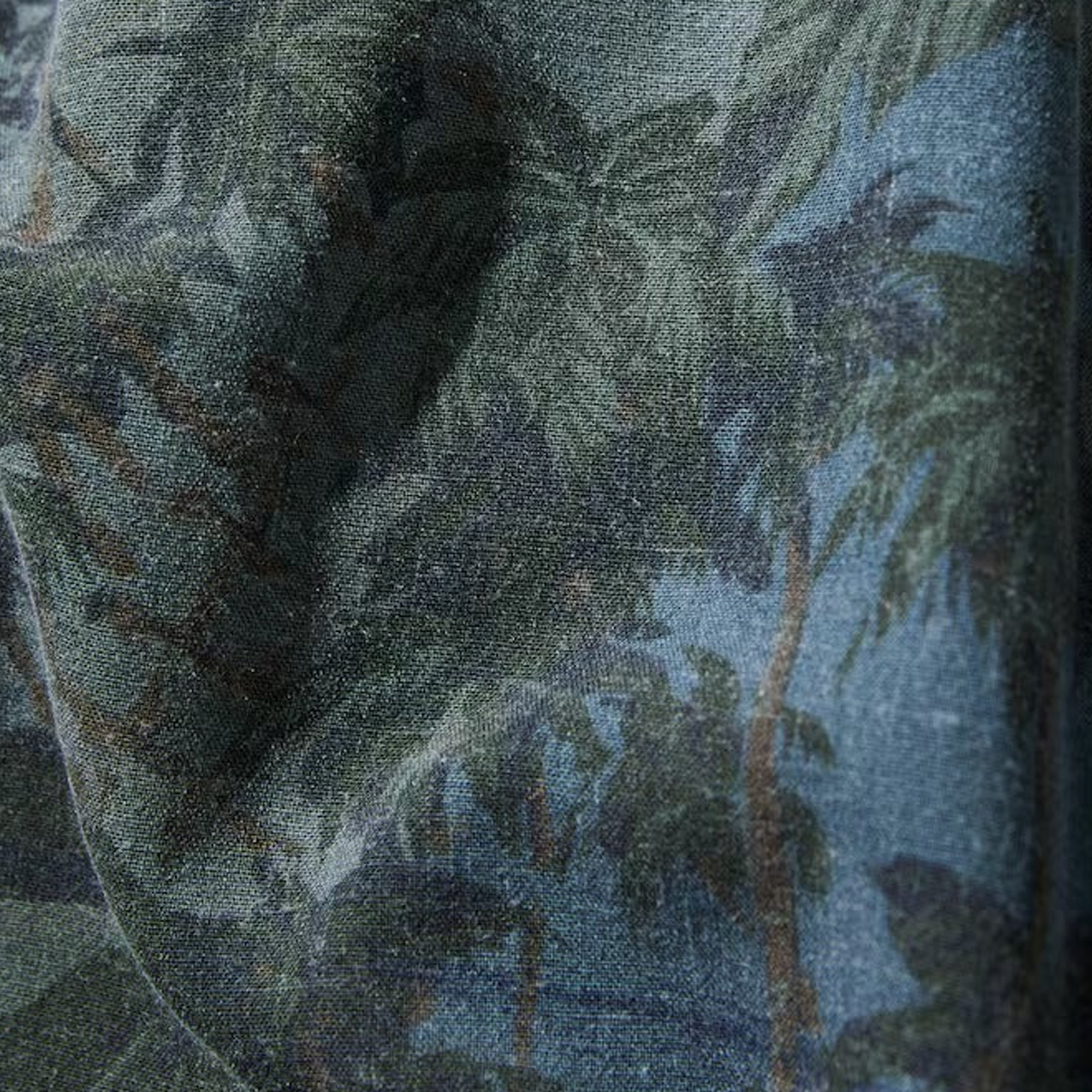 Nautica Japan Aloha Short Sleeve Shirts Palm Tree Pattern Navy