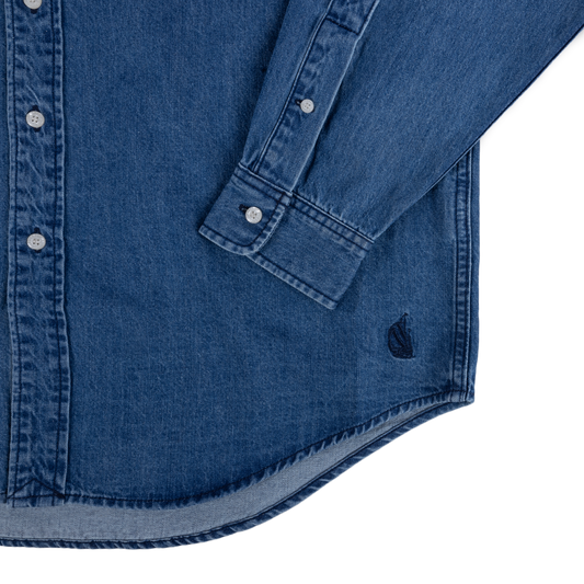 Nautica Japan Denim BD Shirts Sax