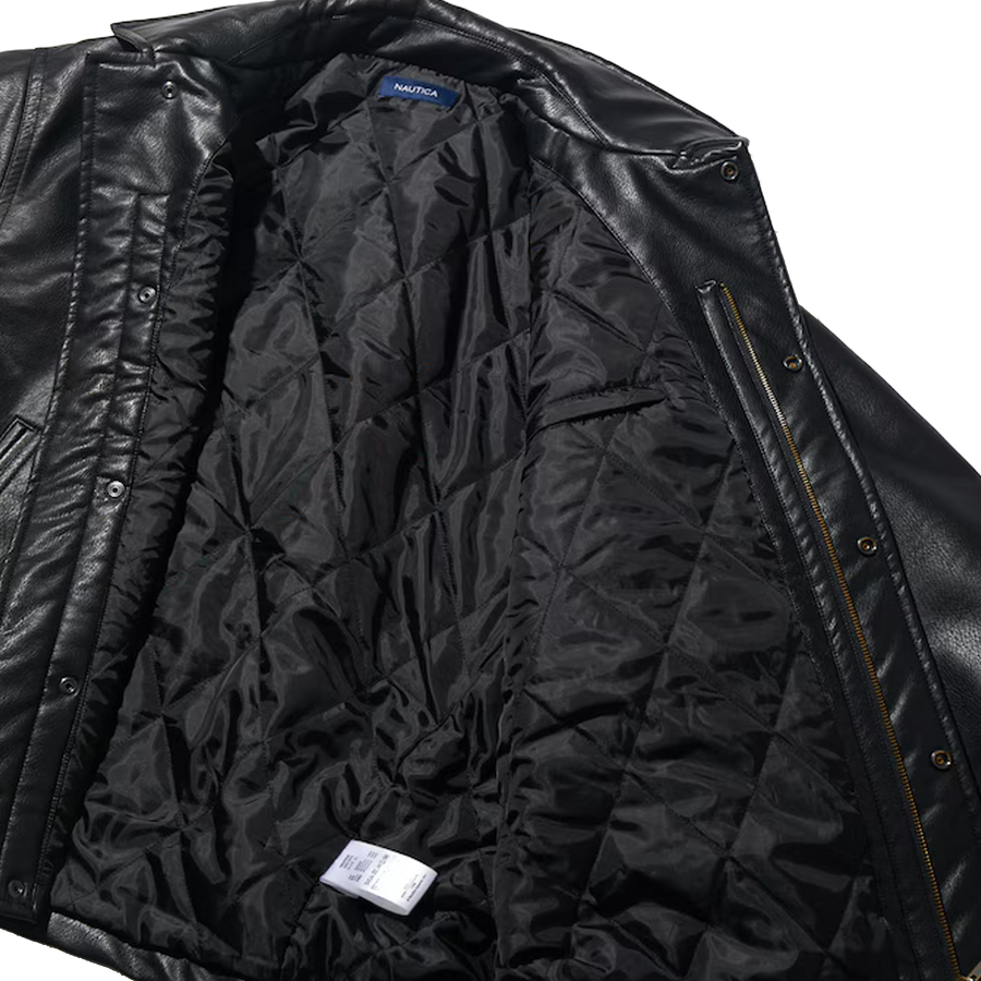 Nautica Japan Fake Leather Blouzon Black