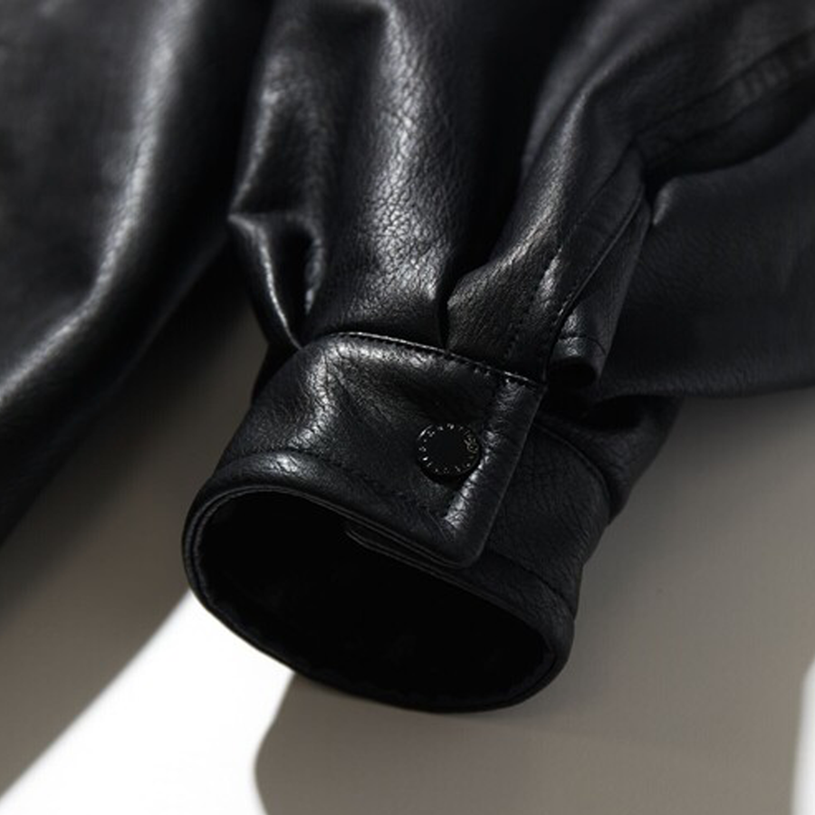 Nautica Japan Fake Leather Blouzon Black