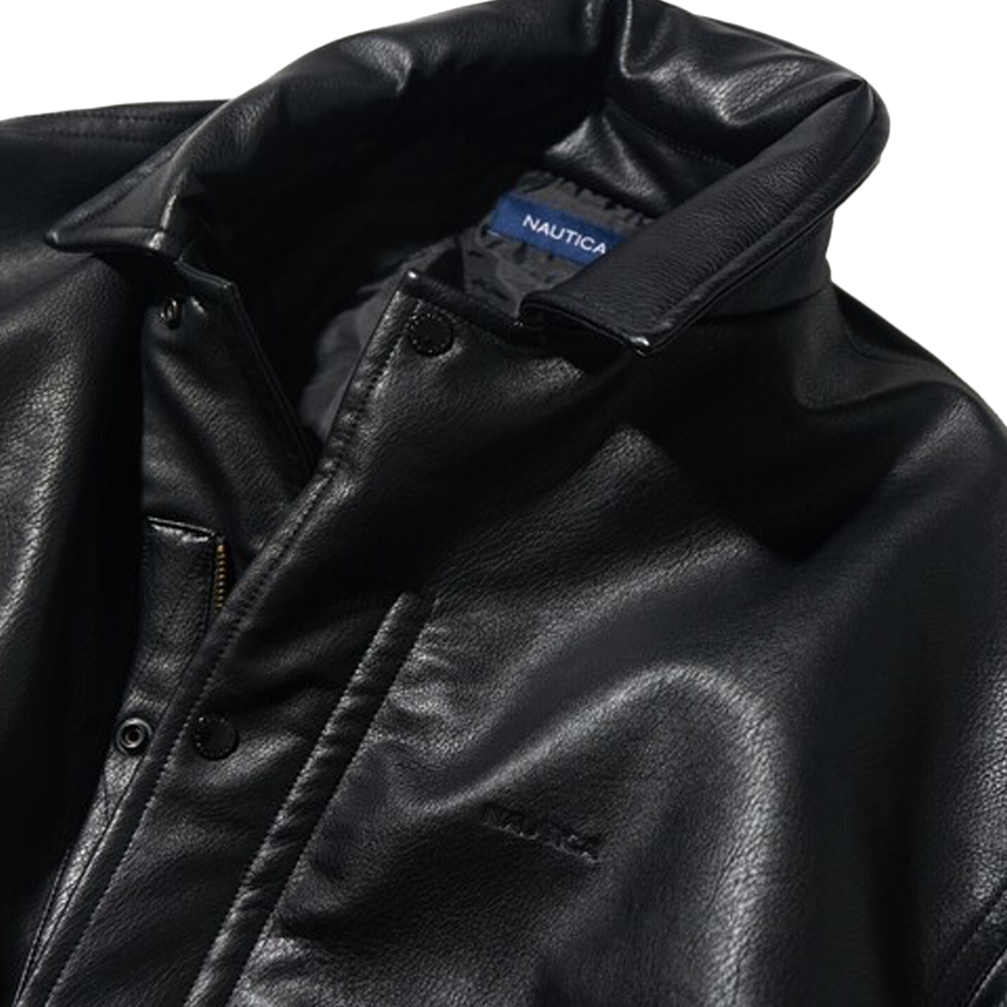 Nautica Japan Faux Leather Blouson Black