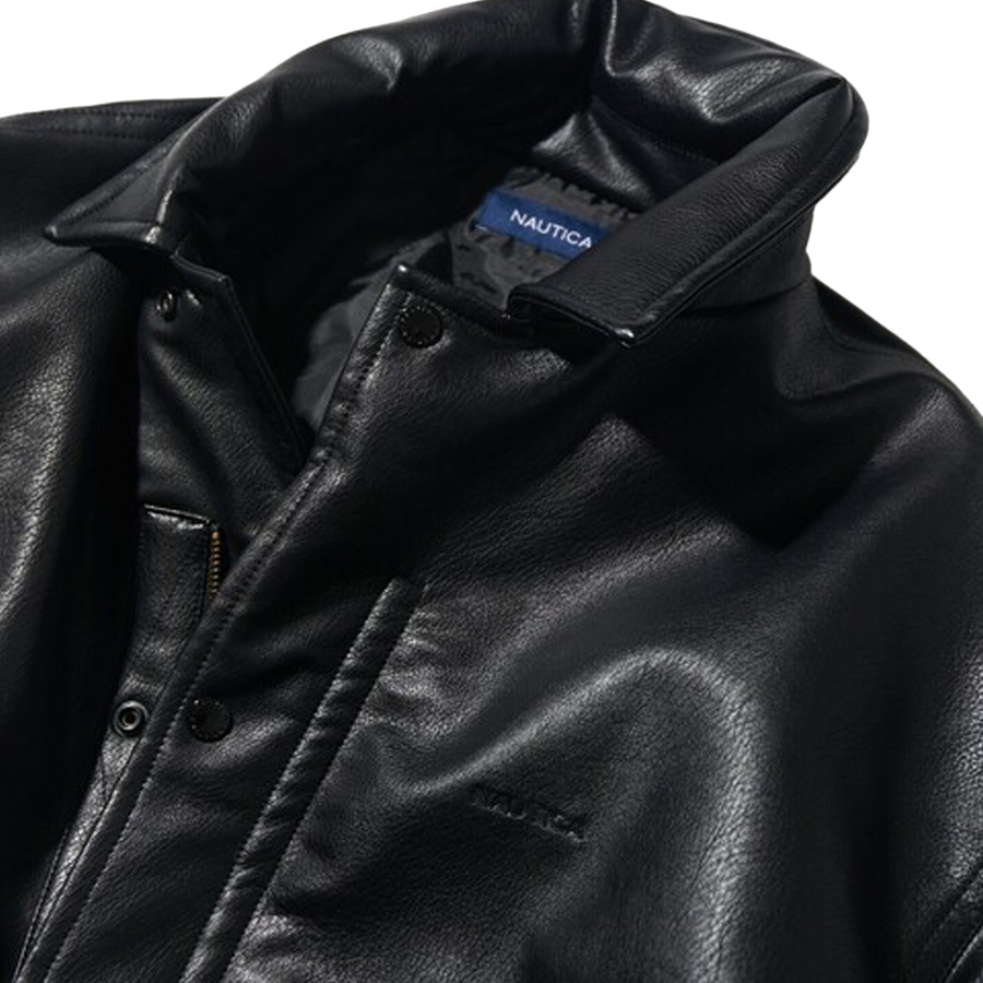 Nautica Japan Fake Leather Blouzon Black