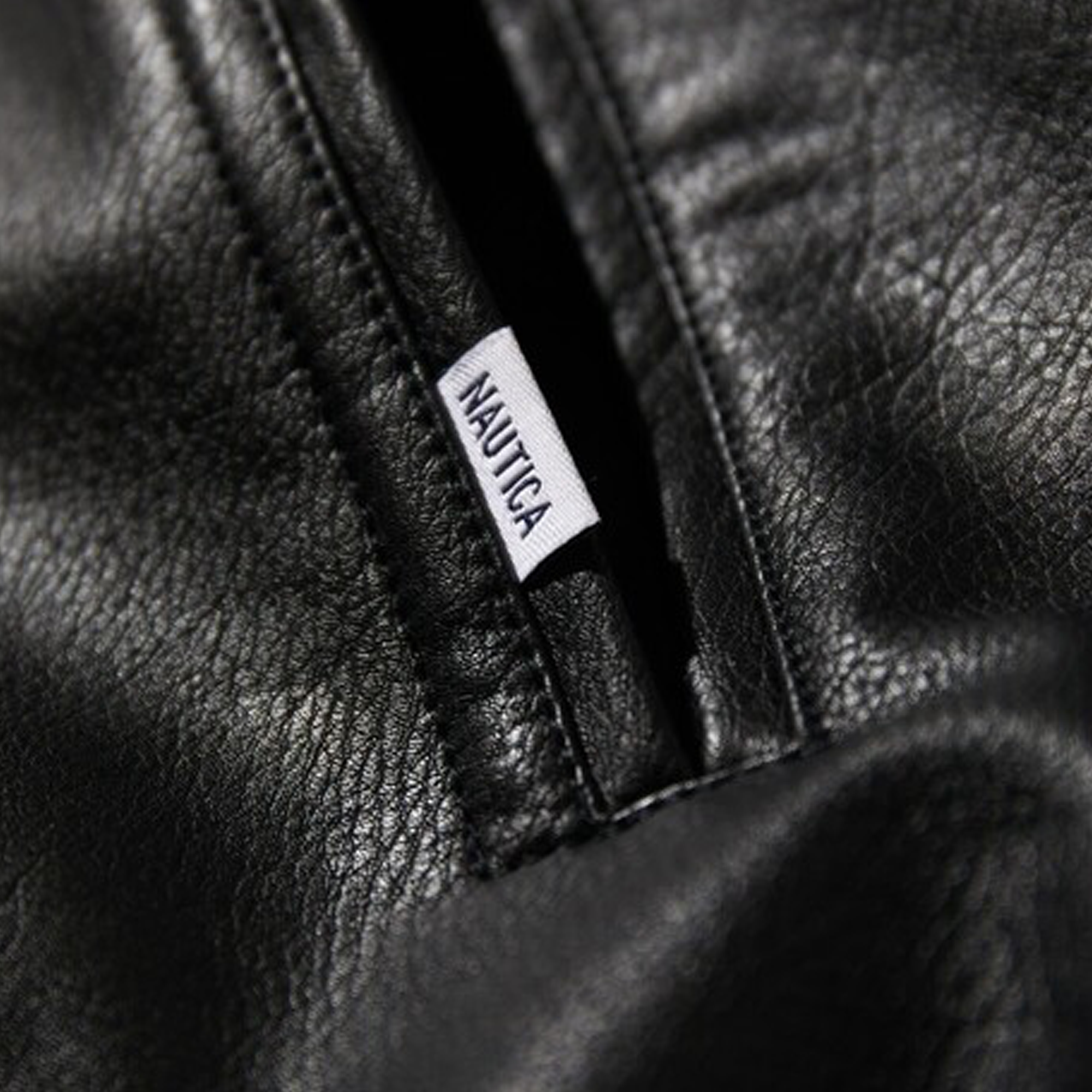 Nautica Japan Faux Leather Blouson Black