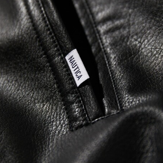 Nautica Japan Faux Leather Blouson Black