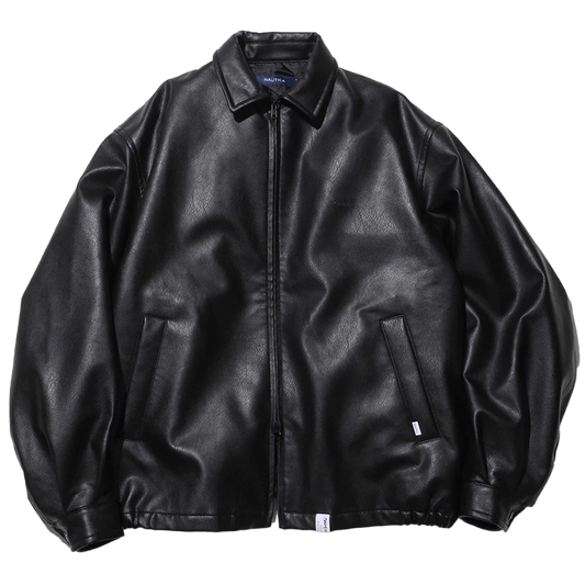 Nautica Japan Faux Leather Blouson Black