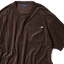 Nautica Japan French Terry Fabric Pocket T-Shirt Brown