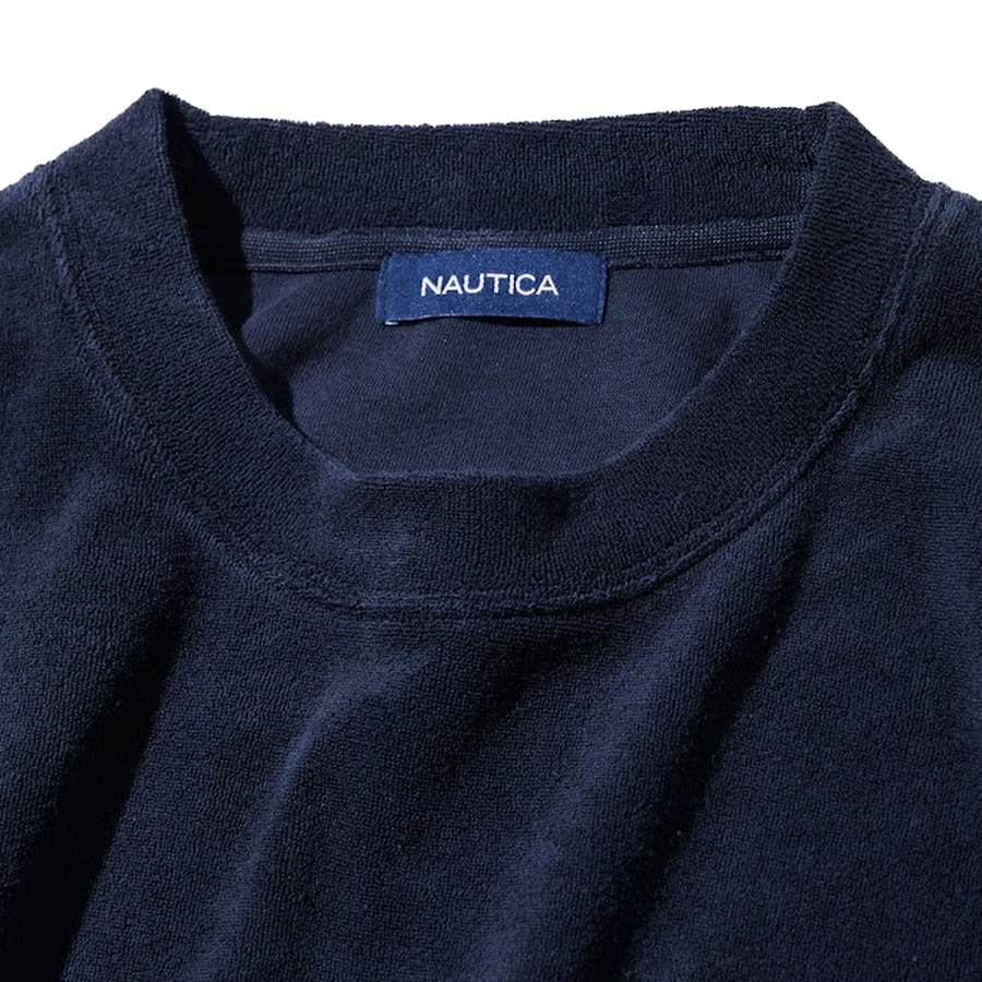 Nautica Japan French Terry Fabric Pocket T-Shirt Navy