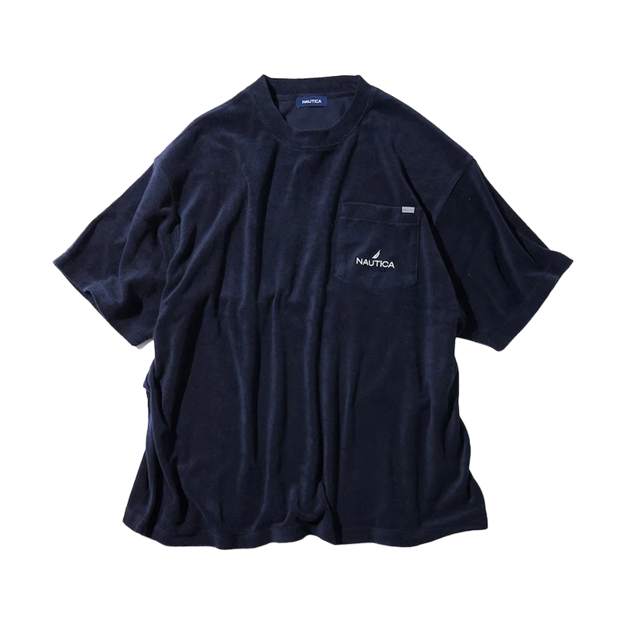 Nautica Japan French Terry Fabric Pocket T-Shirt Navy