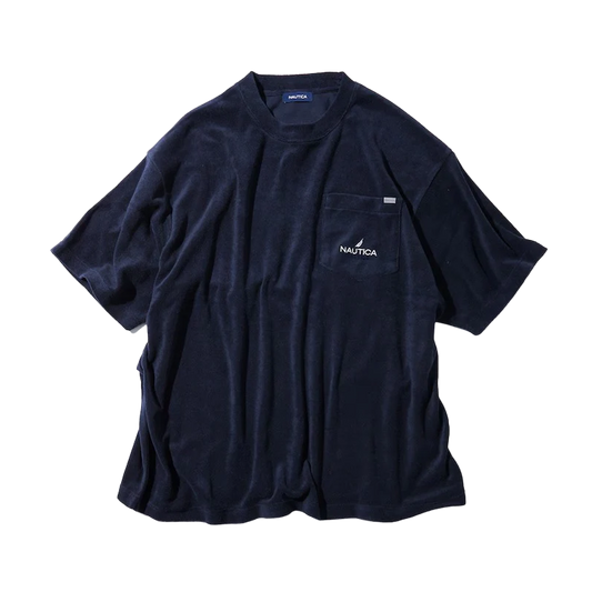 Nautica Japan French Terry Fabric Pocket T-Shirt Navy