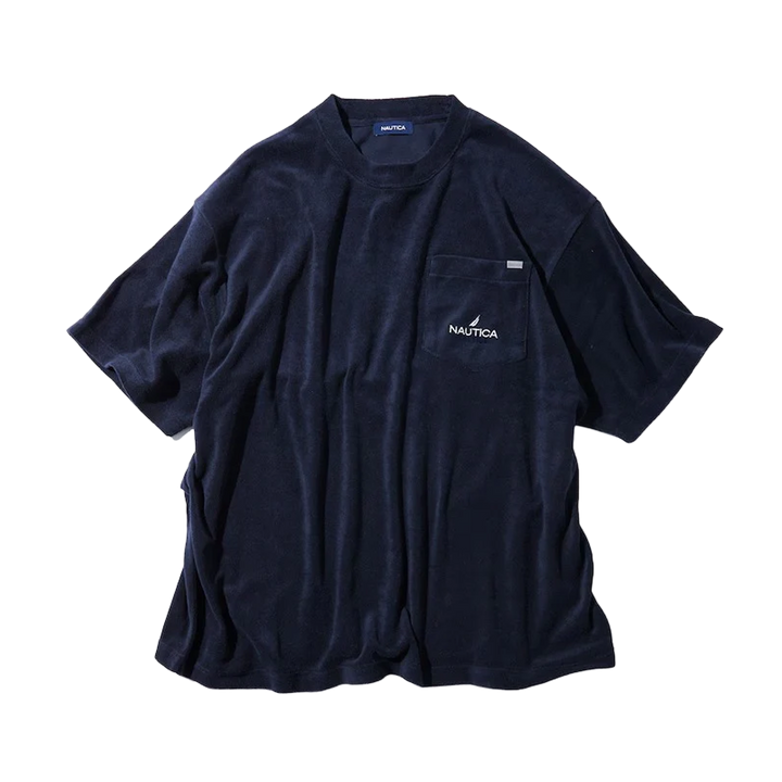 Nautica Japan French Terry Fabric Pocket T-Shirt Navy
