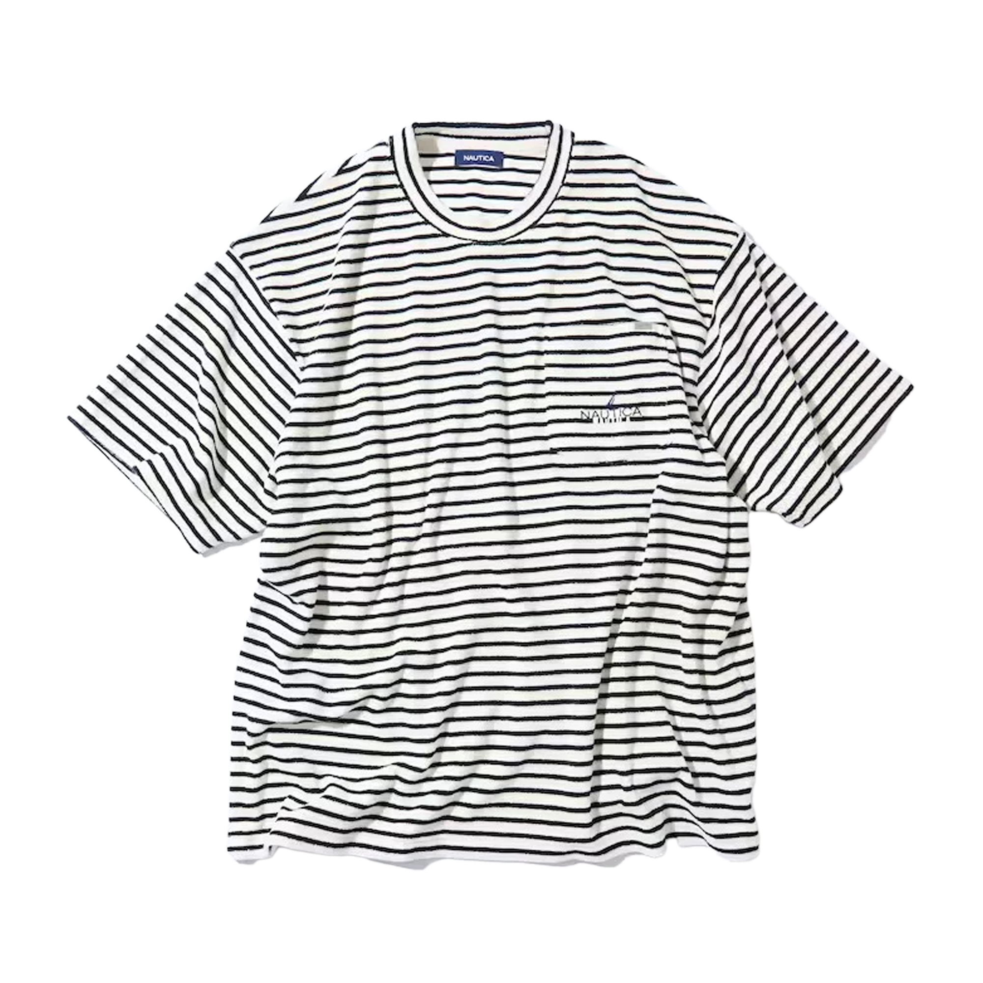 Nautica Japan French Terry Fabric Pocket T-Shirt White/Navy