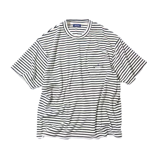 Nautica Japan French Terry Fabric Pocket T-Shirt White/Navy