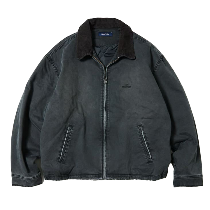 Nautica Japan Garment Dyed Twill Padded Blouzon Charcoal