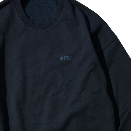 Nautica Japan Hidden Logo Crew Sweat Navy