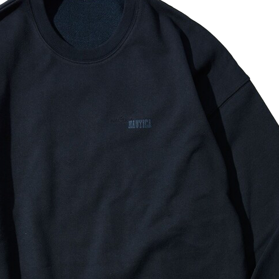 Nautica Japan Hidden Logo Crew Sweat Navy