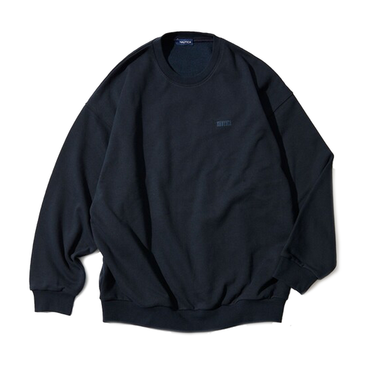 Nautica Japan Hidden Logo Crew Sweat Navy