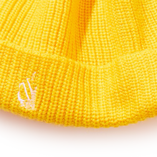 Nautica Japan Knitted Beanie With Spinnaker Embroidery Yellow