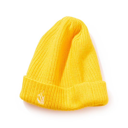 Nautica Japan Knitted Beanie With Spinnaker Embroidery Yellow