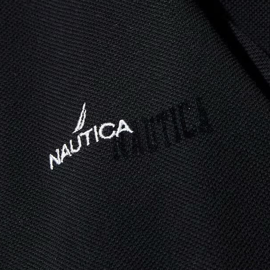 Nautica Japan Short Sleeve Polo Shirt Solid Black