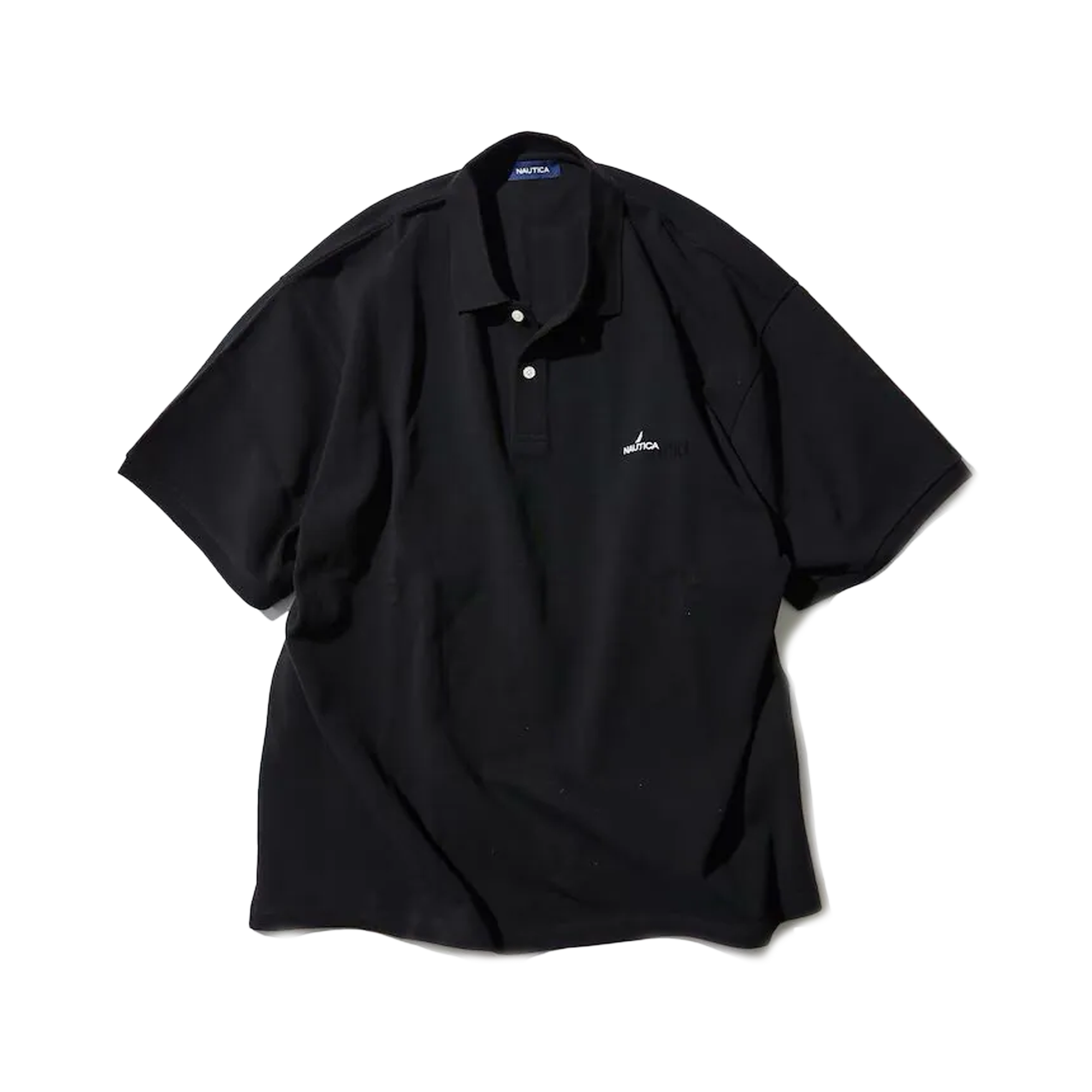 Nautica Japan Short Sleeve Polo Shirt Solid Black