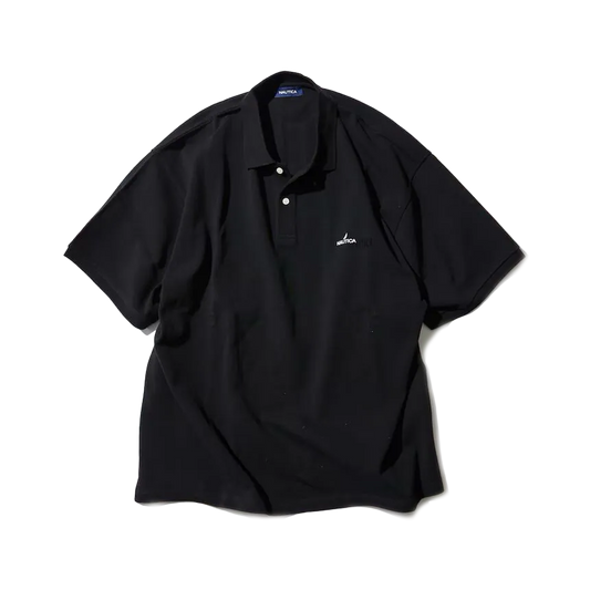 Nautica Japan Short Sleeve Polo Shirt Solid Black