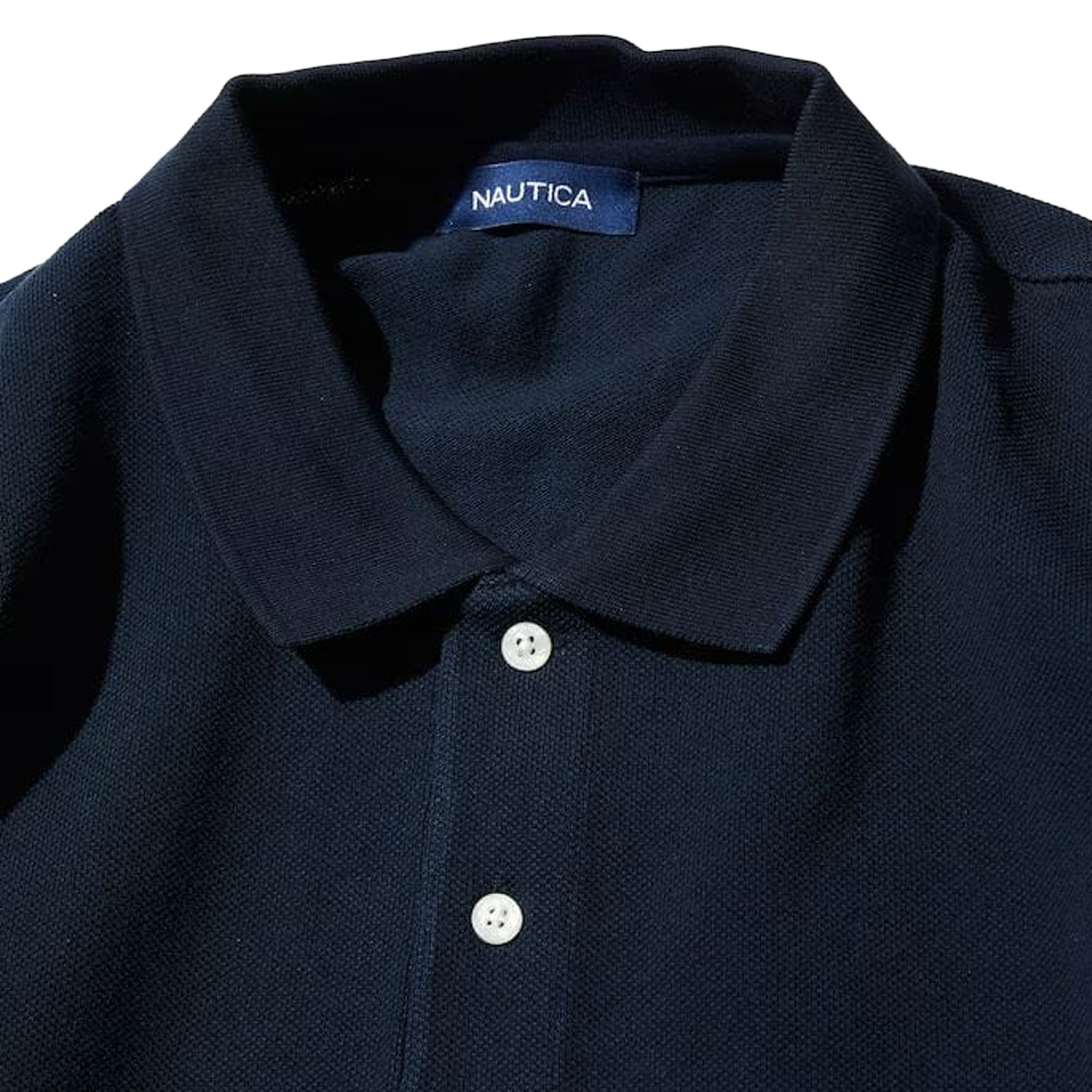 Nautica Japan Short Sleeve Polo Shirt Solid Navy
