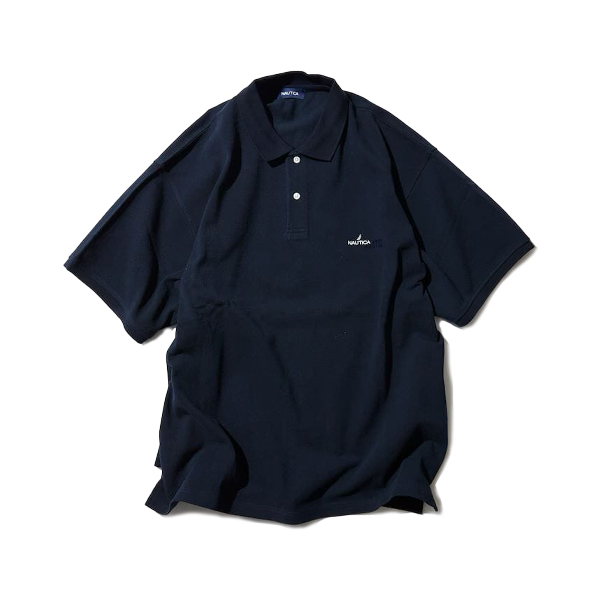 Nautica Japan Short Sleeve Polo Shirt Solid Navy