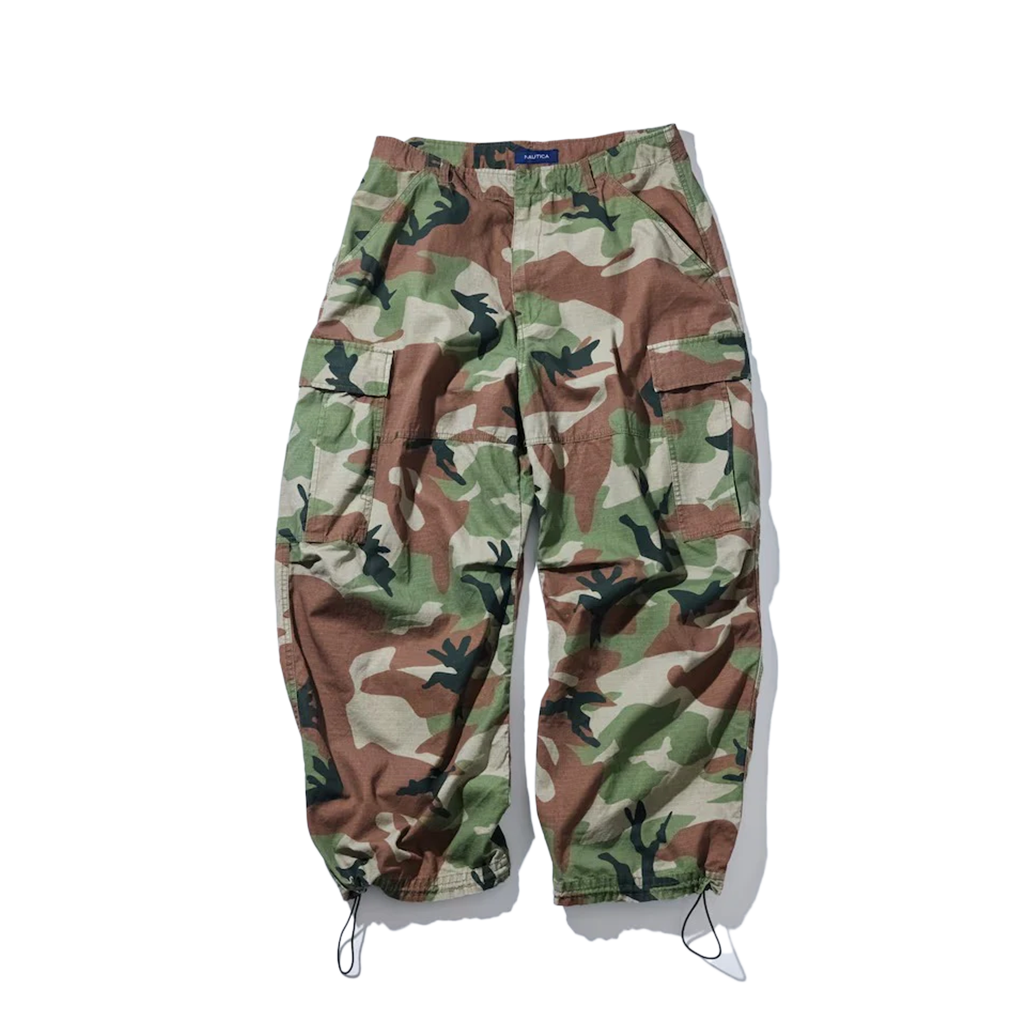 Nautica Japan Super Wide Curve Cargo Pants Camoflouge