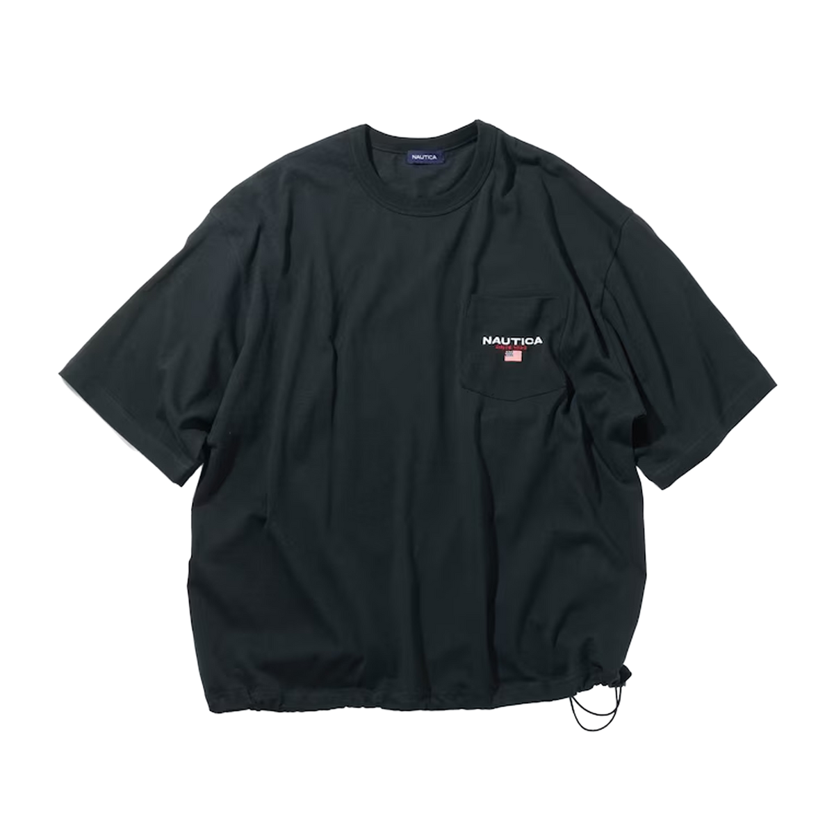 Nautica Japan USA Flag Logo Pocket T-Shirt Navy