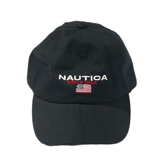 Nautica Japan USA Flag Logo Twill Cap Black