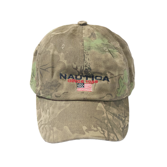 Nautica Japan USA Flag Logo Twill Cap Camo