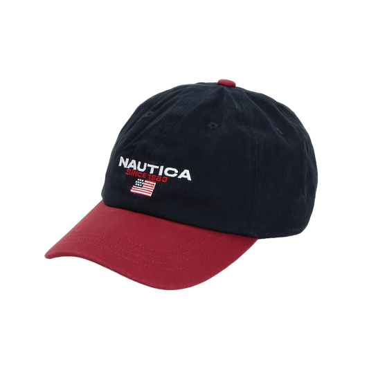 Nautica Japan USA Flag Logo Twill Cap Navy/Red