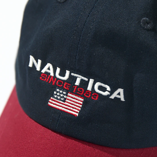 Nautica Japan USA Flag Logo Twill Cap Navy/Red