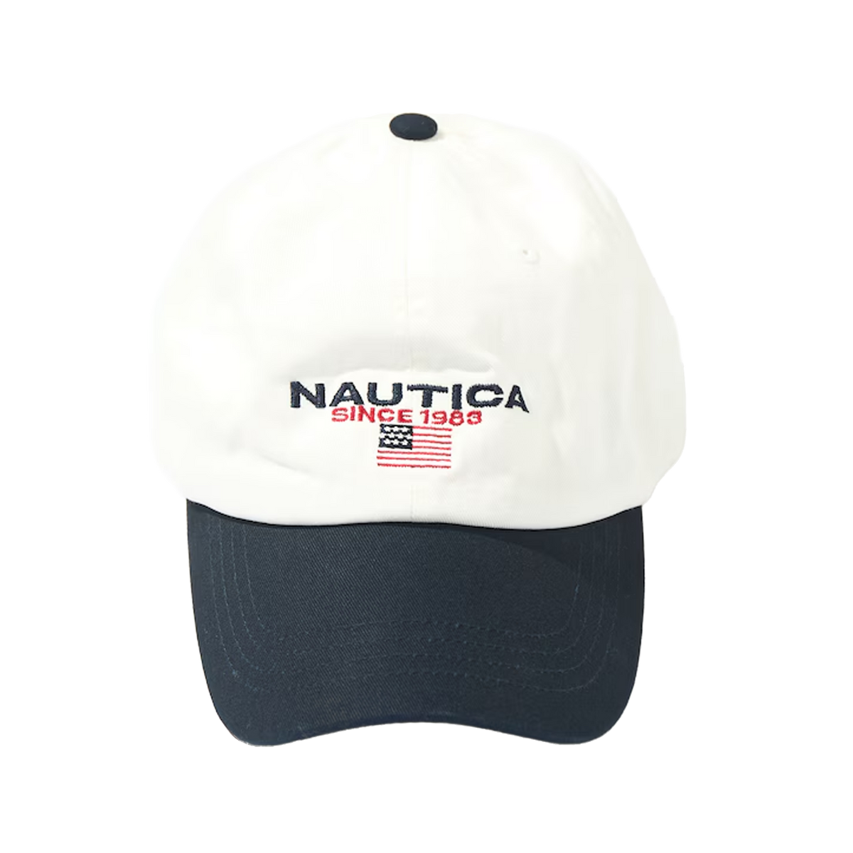Nautica Japan USA Flag Logo Twill Cap White/Navy