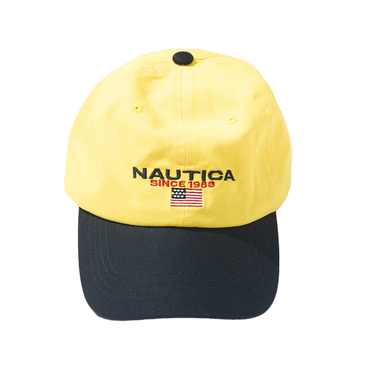 Nautica Japan USA Flag Logo Twill Cap Yellow/Navy