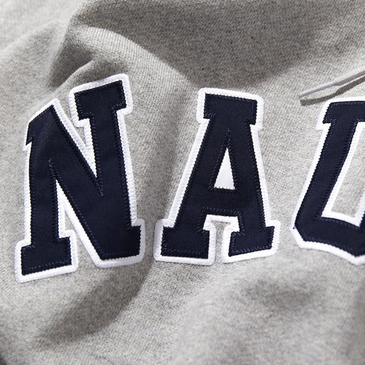 Nautica Japan Wappen Arch Logo Hoodie Sweat Grey