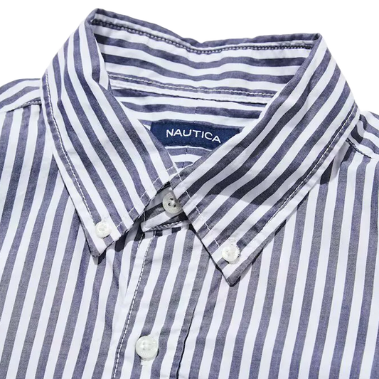 Nautica Japan Washed Bload L/S Shirts Navy