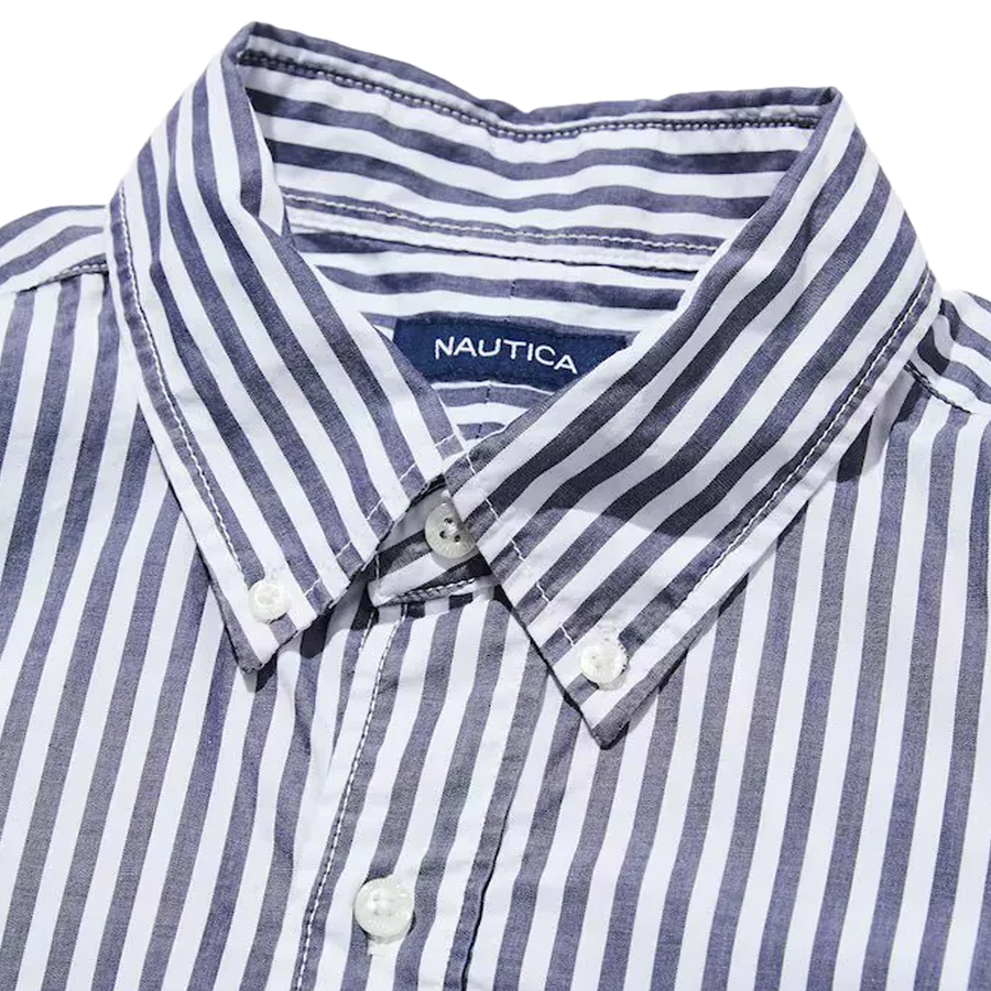 Nautica Japan Washed Bload L/S Shirts Navy
