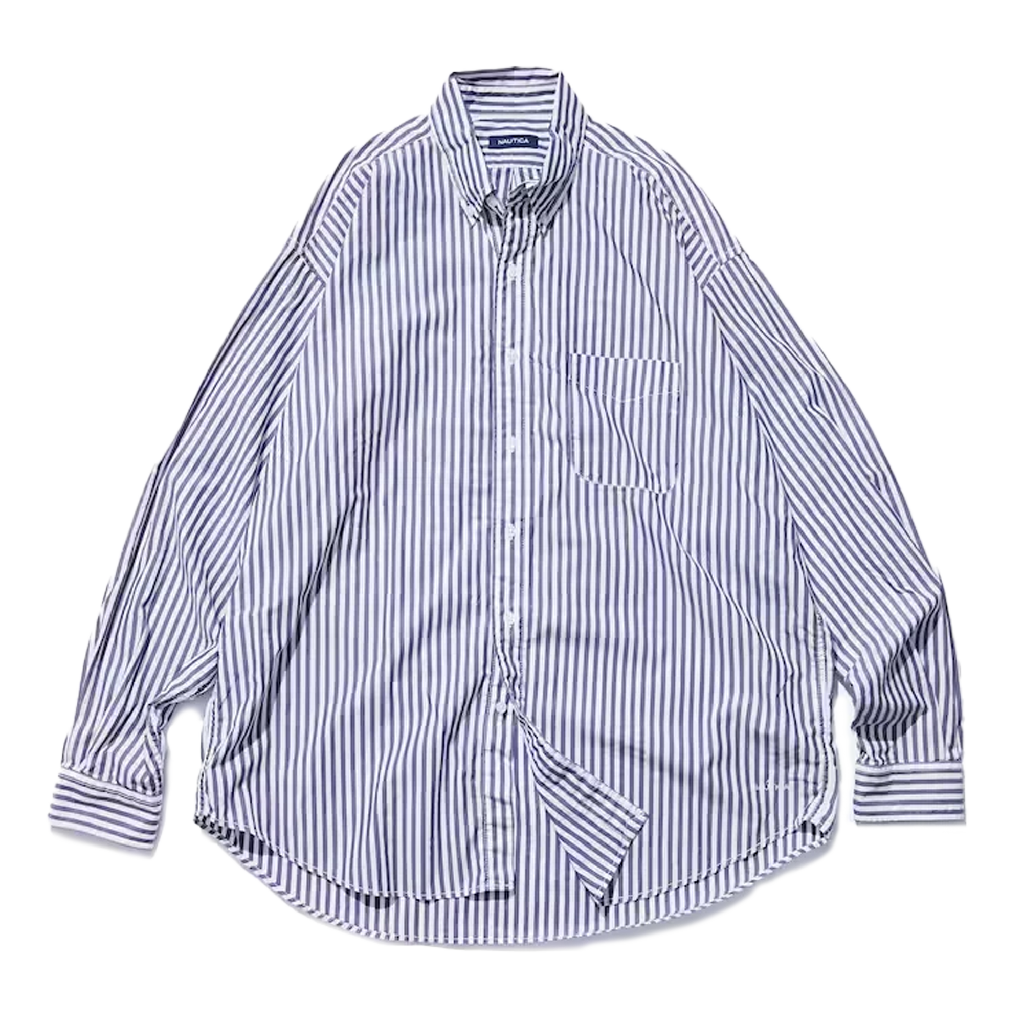 Nautica Japan Washed Bload L/S Shirts Navy