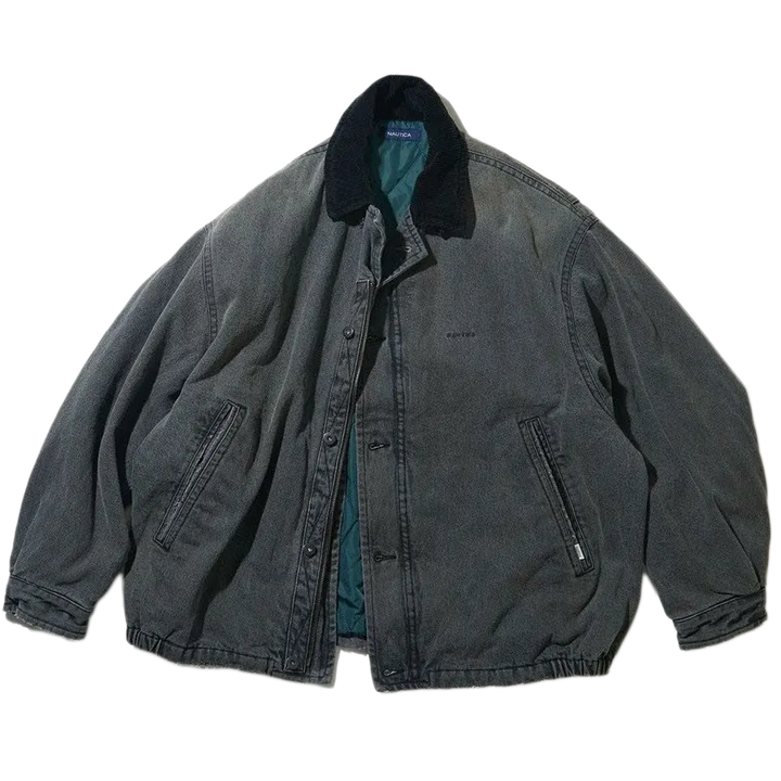 Nautica Japan Washed Denim Padding Blouzon Black