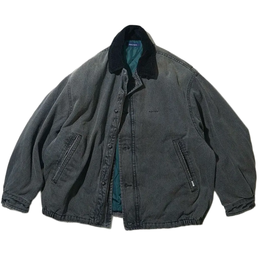 Nautica Japan Washed Denim Padding Blouzon Black