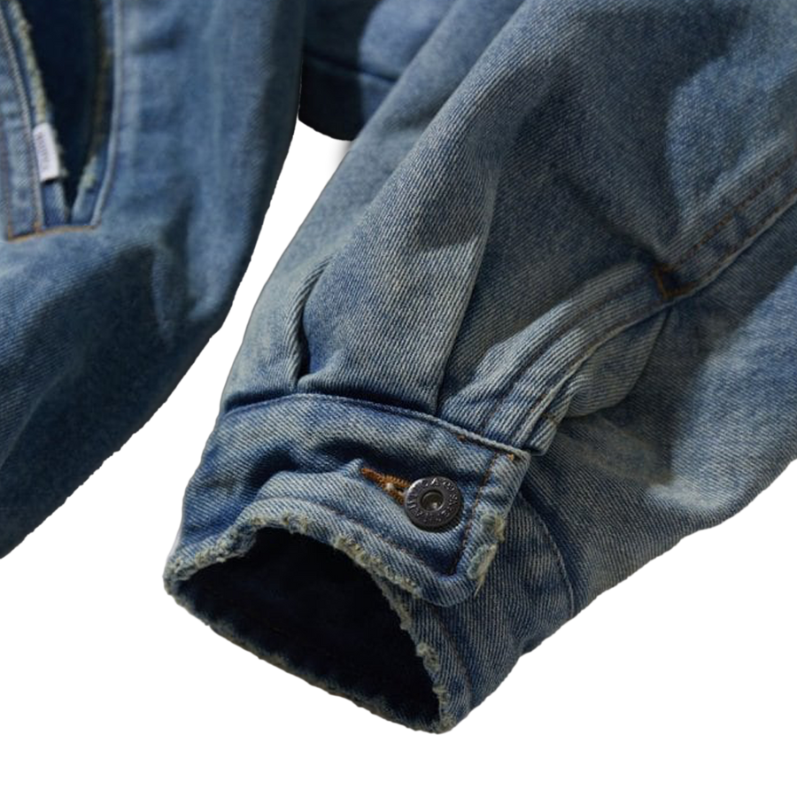 Nautica Japan Washed Denim Padding Blouzon Indigo
