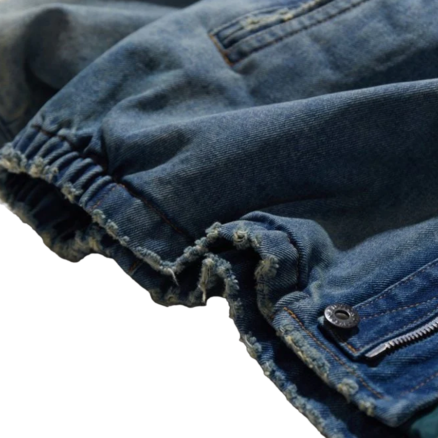Nautica Japan Washed Denim Padding Blouzon Indigo