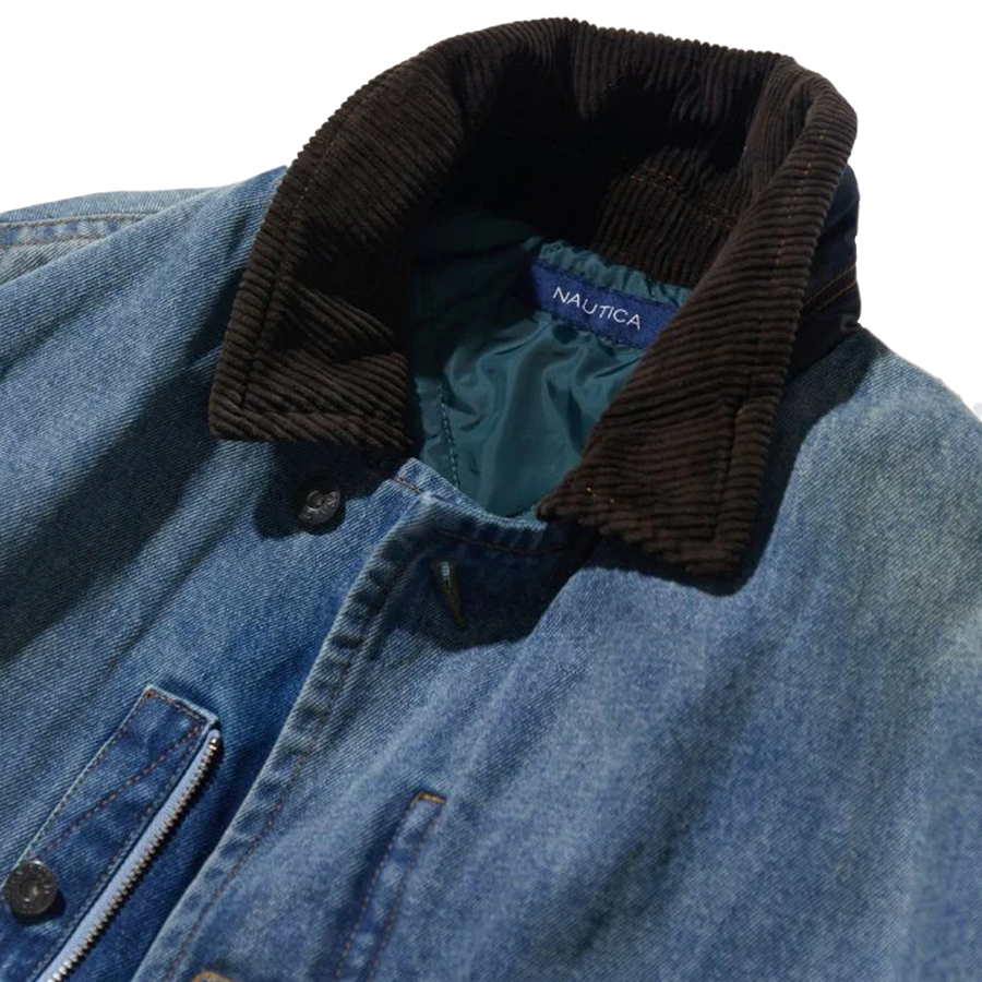 Nautica Japan Washed Denim Padding Blouzon Indigo